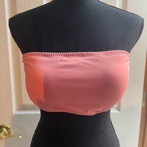 Medium bandeau pink sports bra